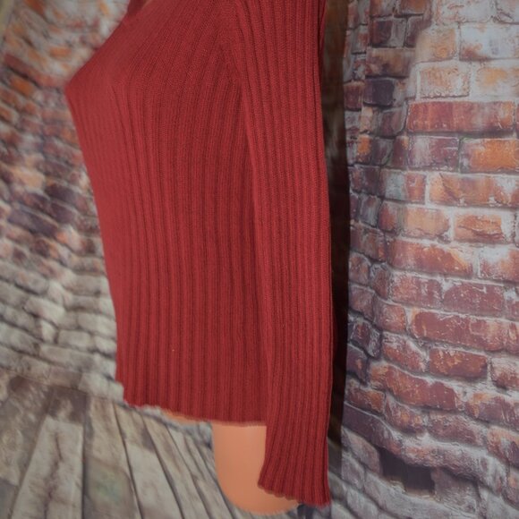 Ralph Lauren Medium Silk V neck Ribbed Sweater Cardigan Silk Linen Blend - Picture 10 of 11